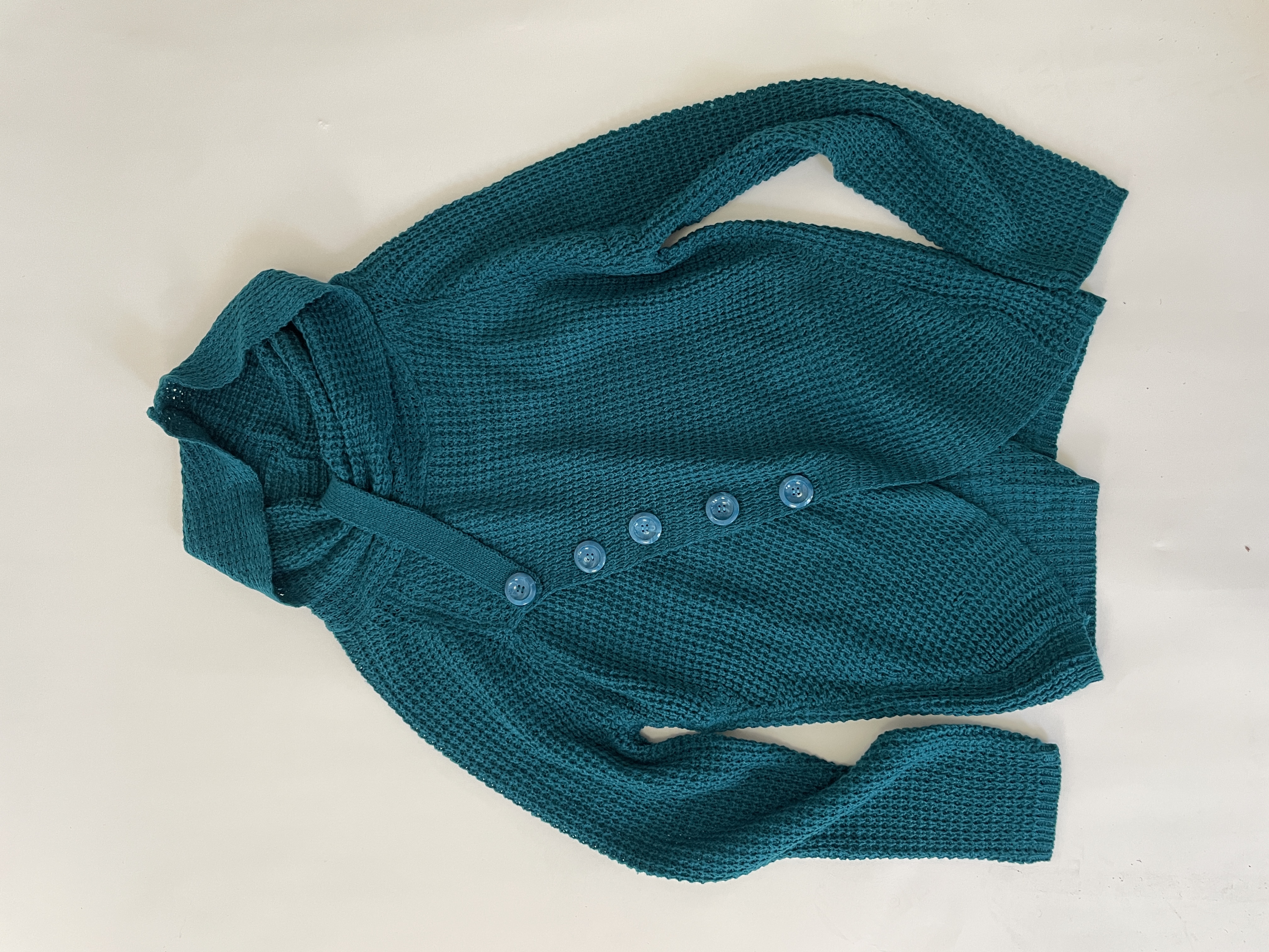 Long Sleeve Button Sweater (Teal)
