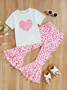 Amyah “Daddy’s Girl” Pink Cheetah Print Set