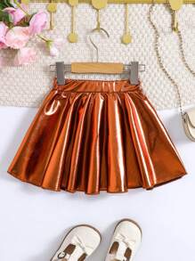 Belle “I’m A Star” Metallic Flare Hem Skirt