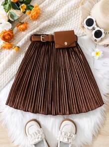 Isabella “Fancy Like” Belted Pleated Skirt