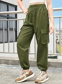 Janet “So Fly” High Waisted Cargo Pants- Army Green