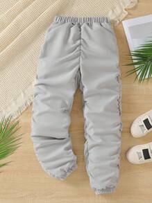 Alaya “Stop Playing” Runched Jogger Pants- Gray